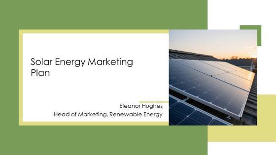 Solar Energy Marketing Plans PPT Slides VM