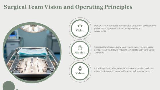 Surgical Team Roles And Responsibilities PPT Template VM