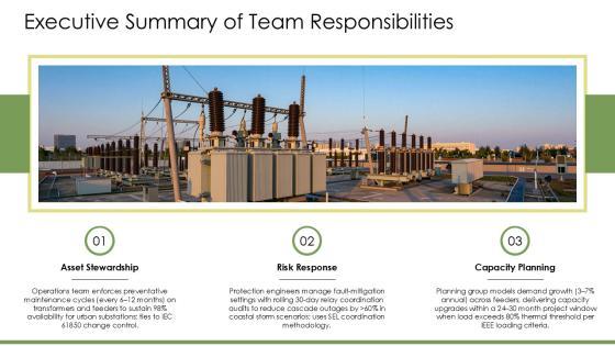 Team Member Roles And Responsibilities For Power Distribution Infrastructure PPT Presentation VM