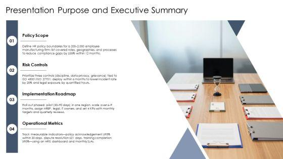 Template For HR Policy PPT Demonstration VM