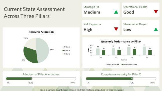 Three Pillars Model Ideas For Conceptual Frameworks PPT Guidelines VM