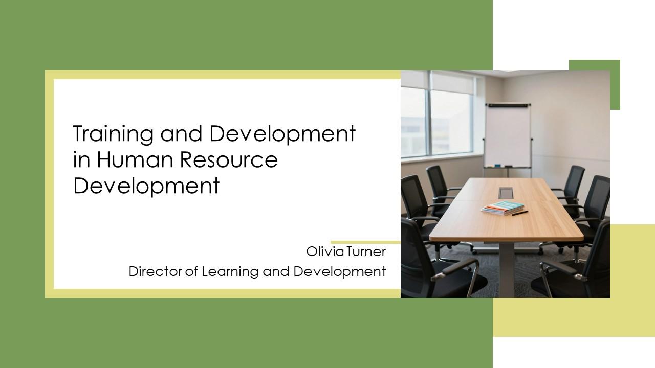 Training And Development In Human Resource Development PPT Guidelines VM