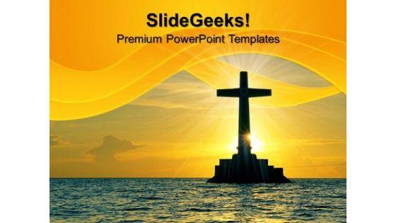 tropical_sunset_with_cross_christ_religion_powerpoint_templates_and_powerpoint_themes_0712_title.jpg
