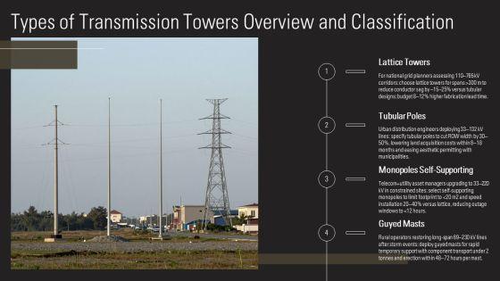 Types Of Transmission Towers PPT Demonstration VM