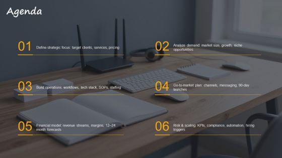 Virtual Assistant Business Plan PPT Outline VM