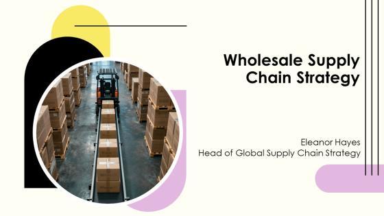 Wholesale Supply Chain Strategy PPT Demonstration VM