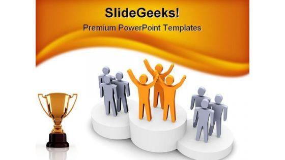 Winning Team Competition PowerPoint Template 0810 Winning Team Competition PowerPoint Template 0810
