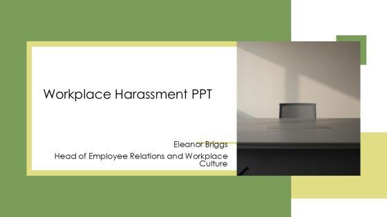 Workplace Harassment PPT Example VM