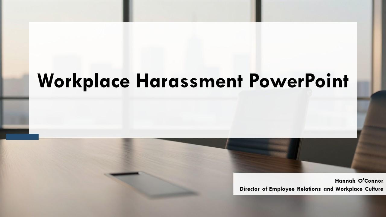 Workplace Harassment PPT Guidelines VM