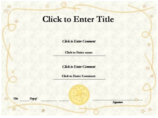 Award Certificate Template Powerpoint