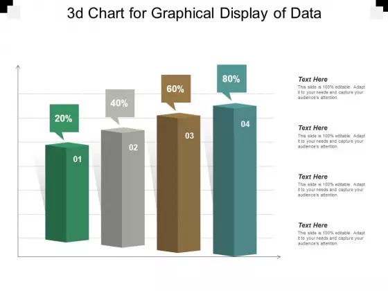 3D Chart For Graphical Display Of Data Ppt PowerPoint Presentation Styles Icon