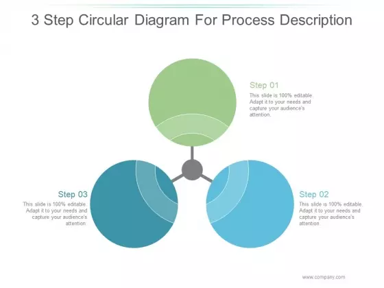3 Step Circular Diagram For Process Description Ppt PowerPoint Presentation Ideas