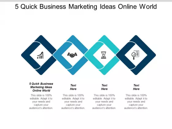 5 Quick Business Marketing Ideas Online World Ppt Powerpoint Presentation Gallery Background Designs Cpb