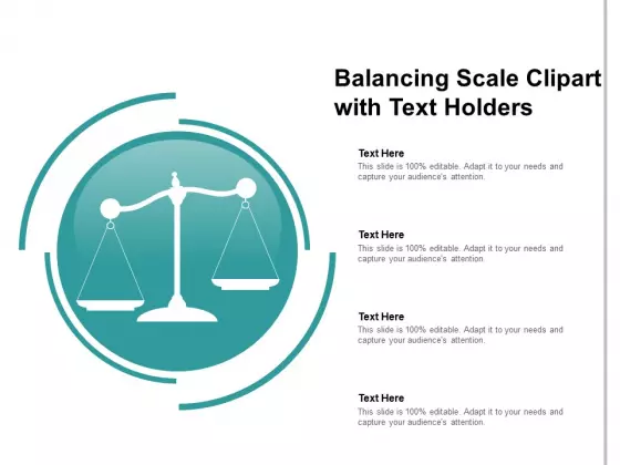 Balancing Scale Clipart With Text Holders Ppt Powerpoint Presentation File Images