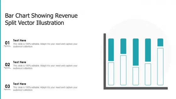 Bar Chart Showing Revenue Split Vector Illustration Ppt PowerPoint Presentation Styles Deck PDF