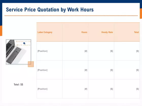 Bids And Quotes Proposal Service Price Quotation By Work Hours Ppt Slides Vector PDF