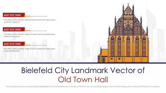 Bielefeld City Landmark Vector Of Old Town Hall PowerPoint Presentation PPT Template PDF