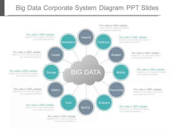 Big Data Corporate System Diagram Ppt Slides