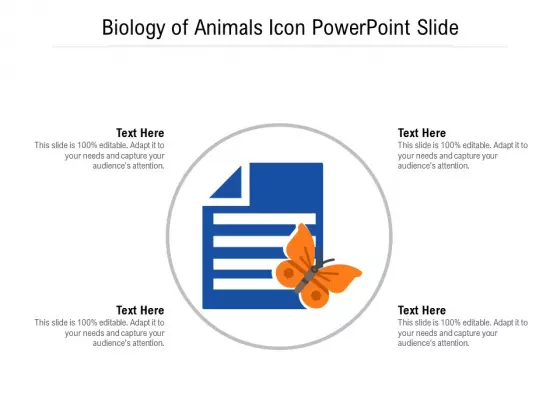Biology Of Animals Icon PowerPoint Slide Ppt PowerPoint Presentation Gallery Layouts PDF