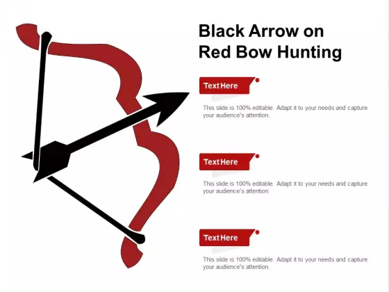 Black Arrow On Red Bow Hunting Ppt PowerPoint Presentation Ideas Designs Download