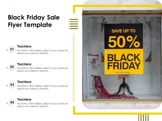 Black Friday Sale Flyer Template Ppt PowerPoint Presentation Gallery Portfolio PDF