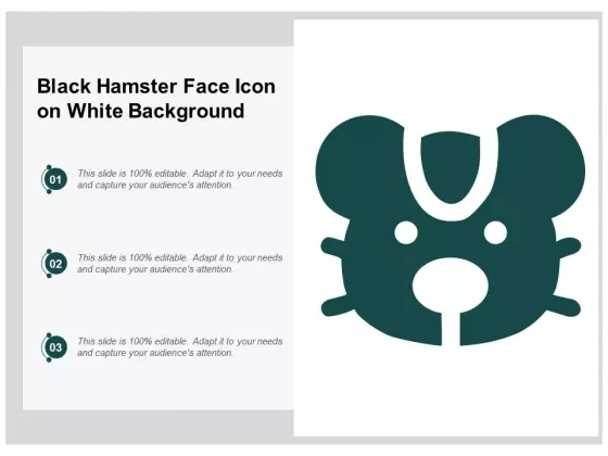 Black Hamster Face Icon On White Background Ppt Powerpoint Presentation Portfolio File Formats