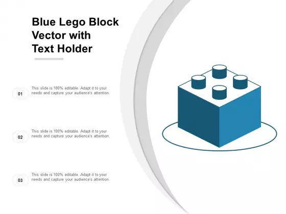Blue Lego Block Vector With Text Holder Ppt Powerpoint Presentation Infographics Display