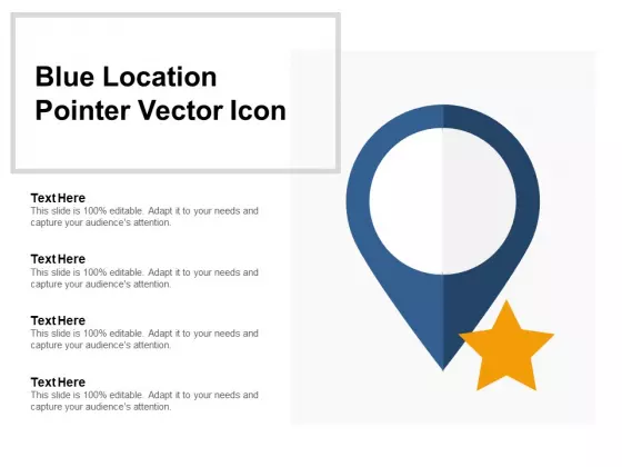 Blue Location Pointer Vector Icon Ppt PowerPoint Presentation Model Background Designs