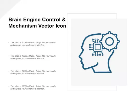 Brain Engine Control And Mechanism Vector Icon Ppt PowerPoint Presentation Gallery Icons