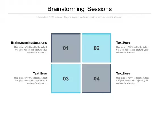 Brainstorming Sessions Ppt PowerPoint Presentation Inspiration Slide Download Cpb