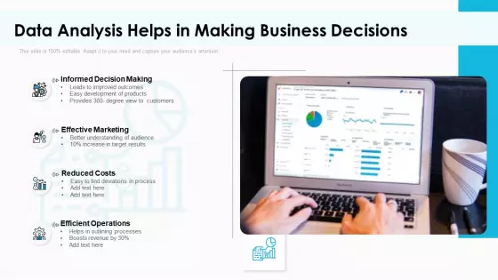 Data Analysis Helps In Making Business Decisions Graphics PDF