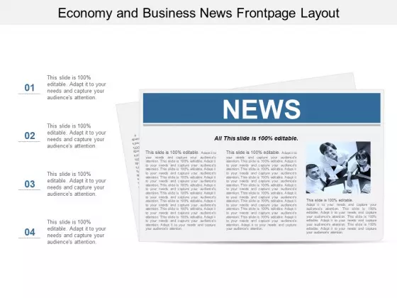 Economy And Business News Frontpage Layout Ppt PowerPoint Presentation Outline Templates