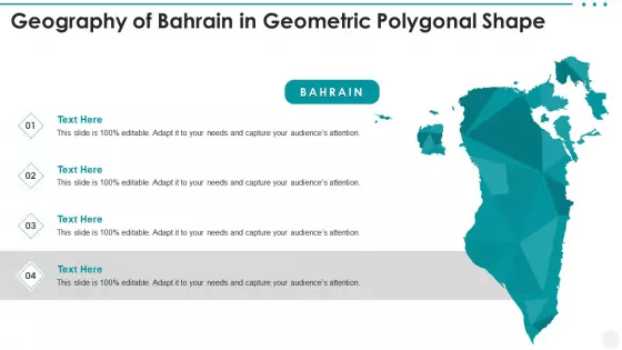 Geography Of Bahrain In Geometric Polygonal Shape Introduction PDF