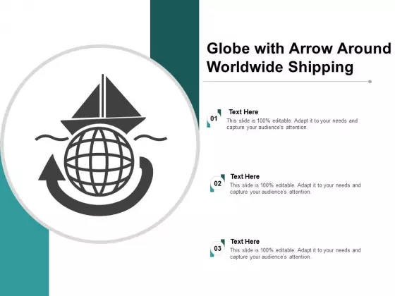 Globe With Arrow Around Worldwide Shipping Ppt PowerPoint Presentation Icon Objects