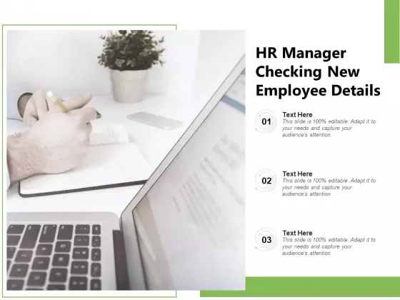 HR Manager Checking New Employee Details Ppt PowerPoint Presentation File Background PDF