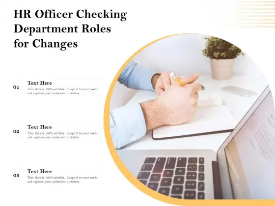 HR Officer Checking Department Roles For Changes Ppt PowerPoint Presentation Outline Background Images PDF