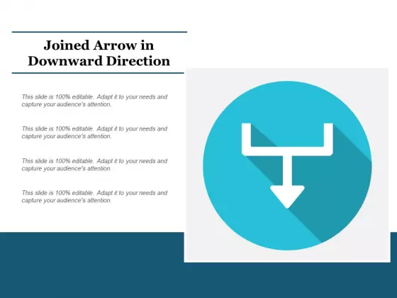 Joined Arrow In Downward Direction Ppt PowerPoint Presentation Outline Slide