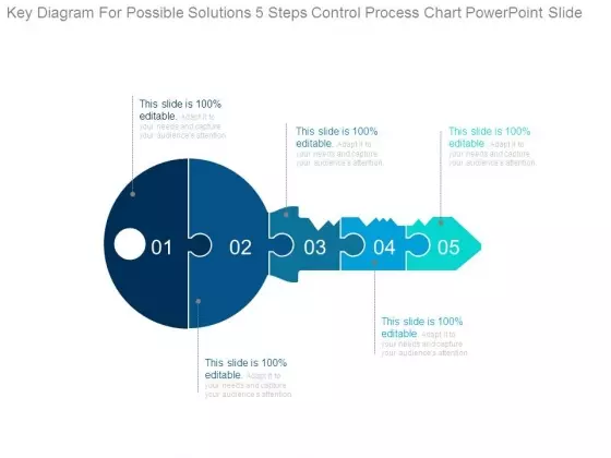 Key Diagram For Possible Solutions 5 Steps Control Process Chart Powerpoint Slide