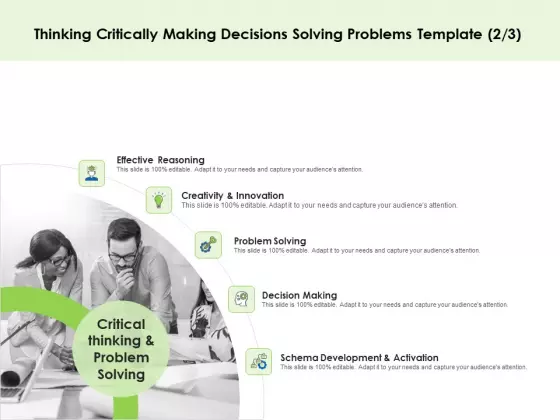 Key Team Members Thinking Critically Making Decisions Solving Problems Ppt Summary Graphics PDF