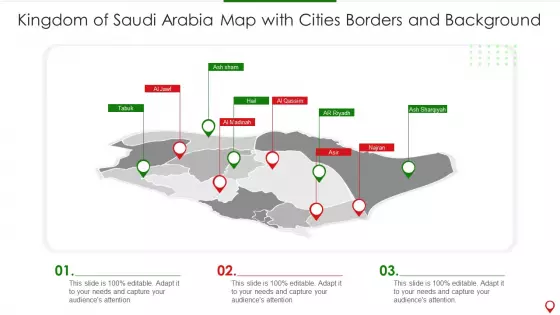 Kingdom Of Saudi Arabia Map With Cities Borders And Background Professional PDF