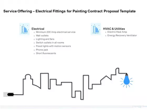 Land Holdings Building Service Offering Electrical Fittings For Painting Contract Proposal Template Designs PDF
