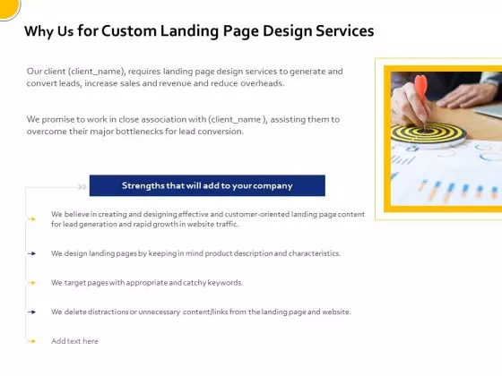Landing Page Design And Optimization Why Us For Custom Landing Page Design Services Rules PDF