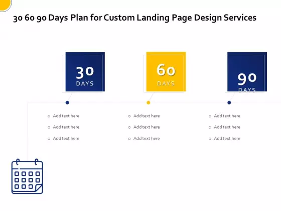 Landing Page Design Optimization 30 60 90 Days Plan For Custom Landing Page Design Services Introduction PDF