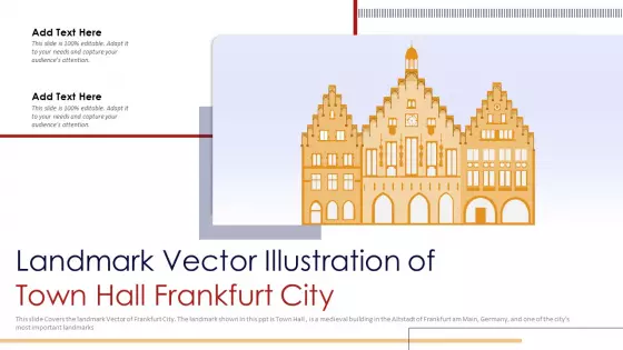 Landmark Vector Illustration Of Town Hall Frankfurt City PowerPoint Presentation PPT Template PDF
