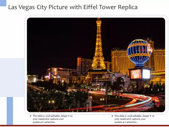 Las Vegas City Picture With Eiffel Tower Replica Ppt PowerPoint Presentation Model Skills PDF