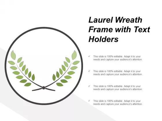 Laurel Wreath Frame With Text Holders Ppt PowerPoint Presentation Layouts Introduction