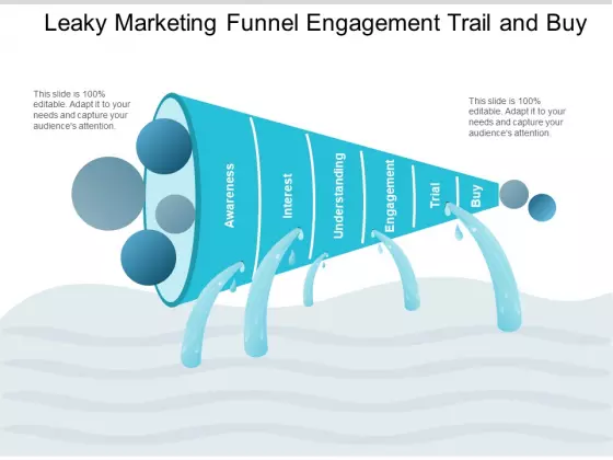 Leaky Marketing Funnel Engagement Trail And Buy Ppt PowerPoint Presentation Show Topics