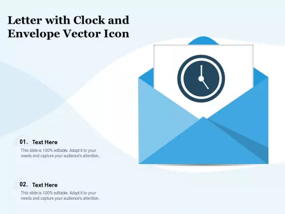 Letter With Clock And Envelope Vector Icon Ppt PowerPoint Presentation Gallery Sample PDF