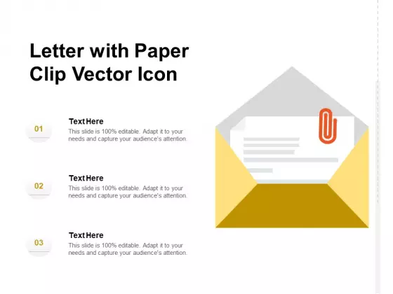 Letter With Paper Clip Vector Icon Ppt PowerPoint Presentation Gallery Introduction PDF
