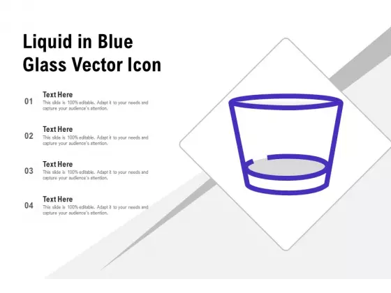 Liquid In Blue Glass Vector Icon Ppt PowerPoint Presentation Portfolio Objects PDF